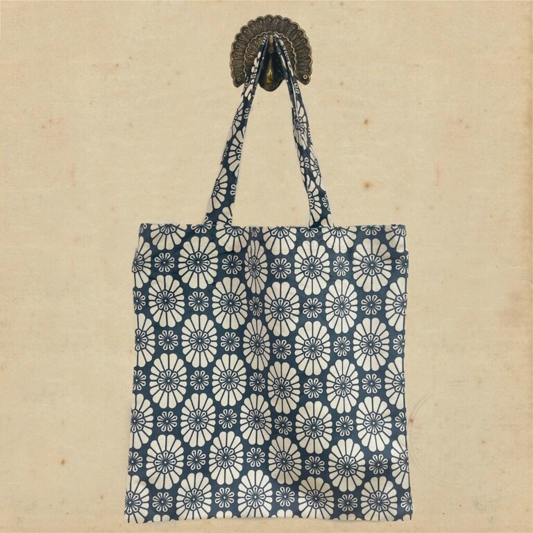 0 Velvet Tote Bag blue retro Vanilla Fly MariMari